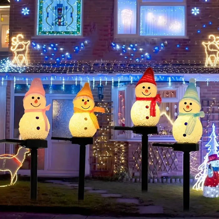 Solar Snowman Garden Stake Light