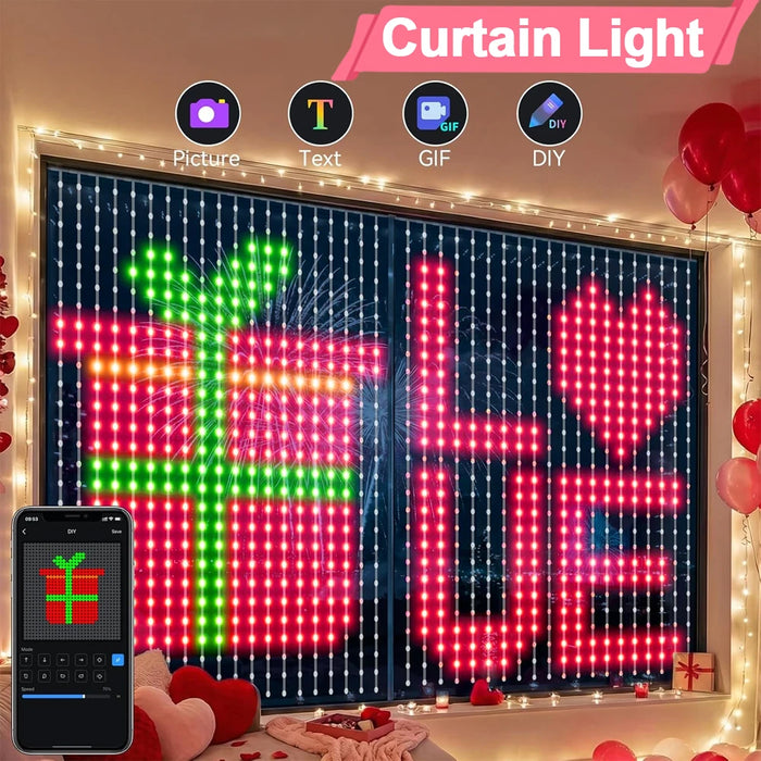 RGBIC Color-Changing Curtain Lights