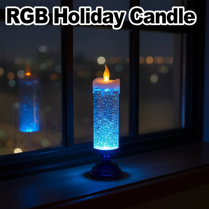 Glitter LED Christmas Candle