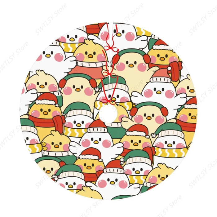 Christmas Chicken Tree Skirt — 48 in