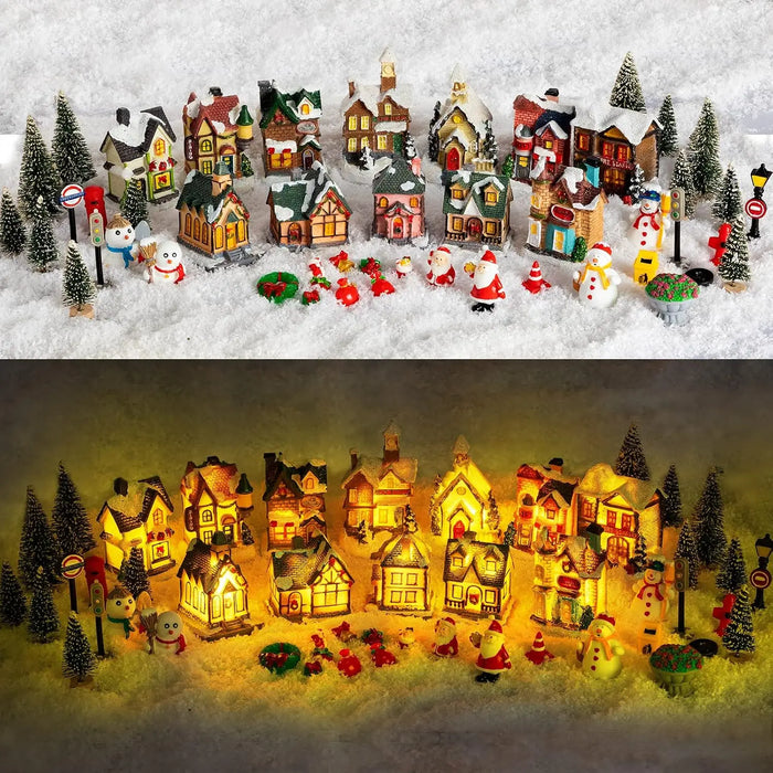 Christmas Village House Figurines