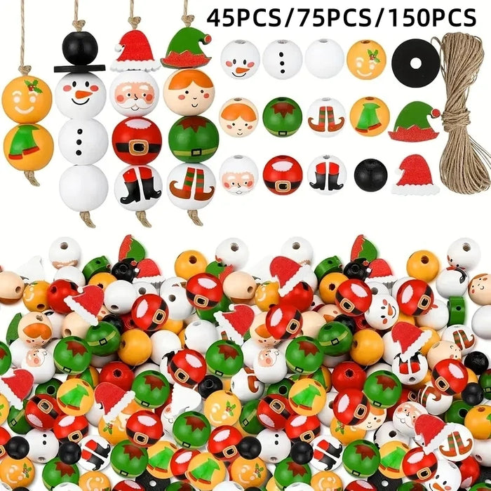 Christmas Character Wooden Bead Craft Set