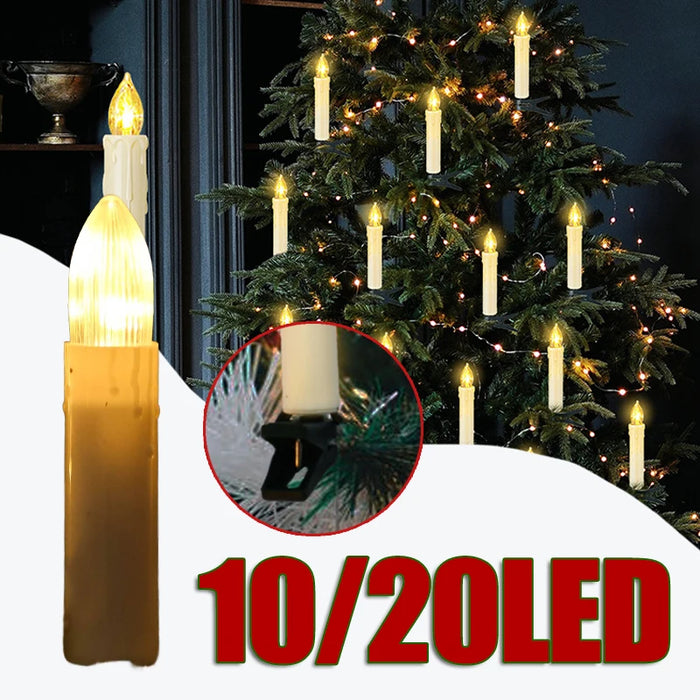 Christmas Candle and Decorative String Lights