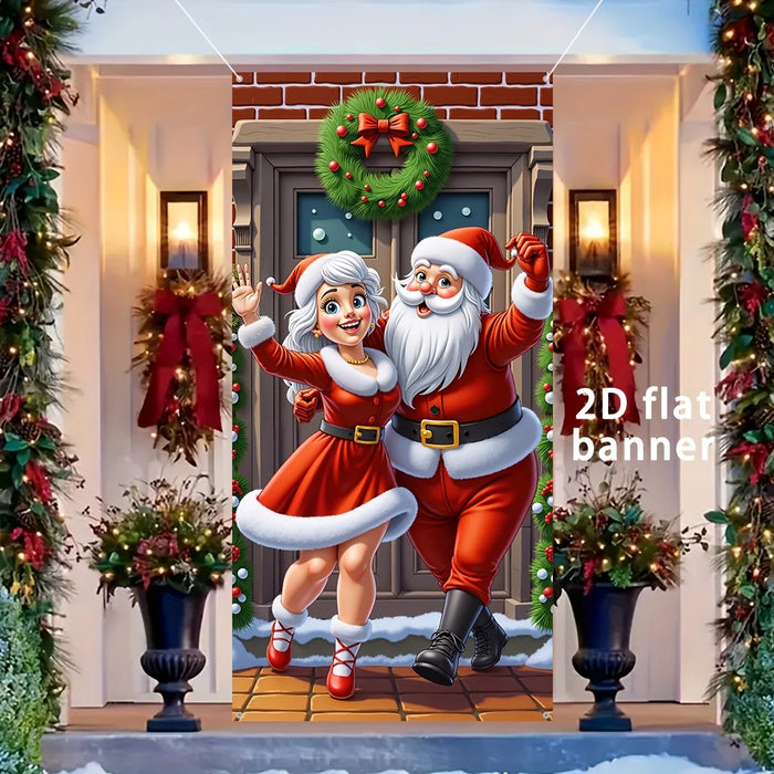 Santa and Mrs. Claus Door Banner