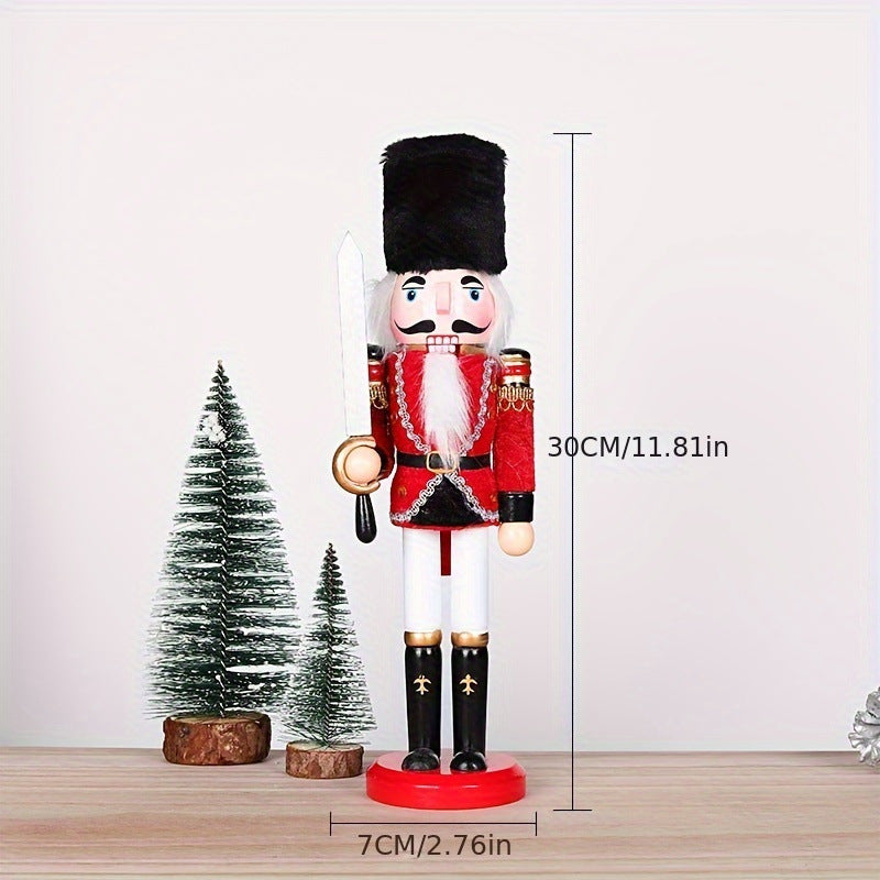 30CM Nutcracker Cloth-Wood Craft for Home Decor