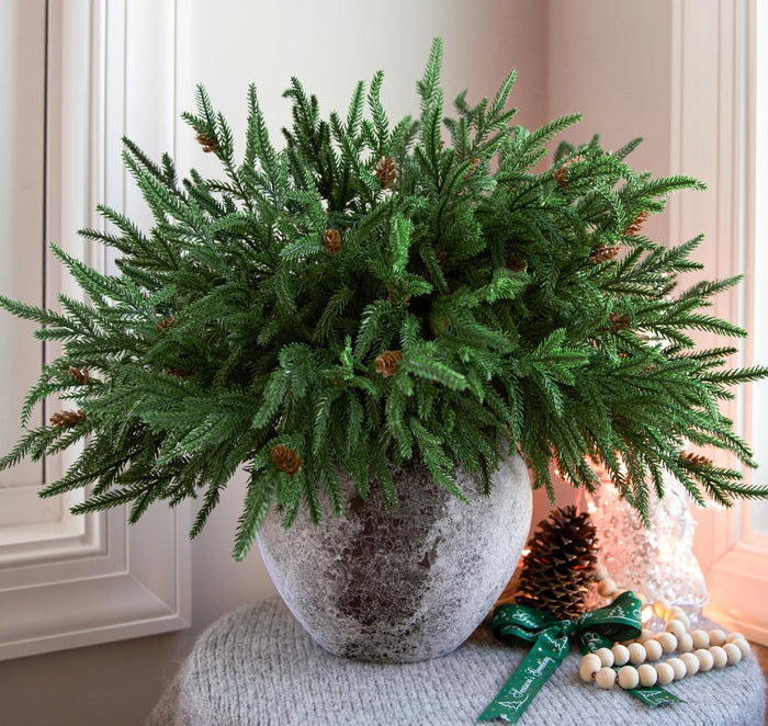 Artificial Norfolk Pine Stems — Set of 12