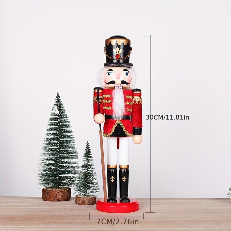 30CM Nutcracker Cloth-Wood Craft for Home Decor