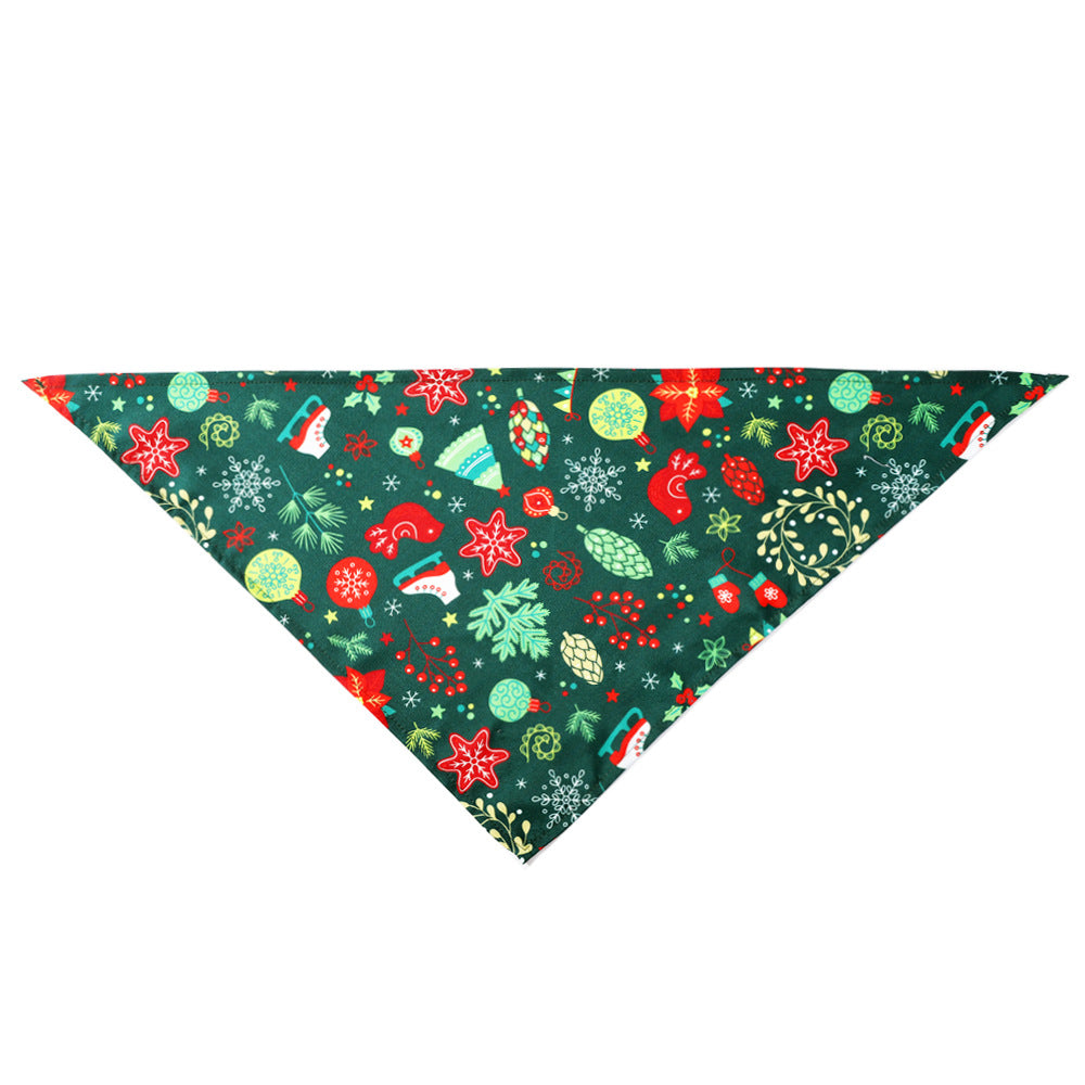 Christmas Pet Scarf - Triangle Design for Dogs & Cats