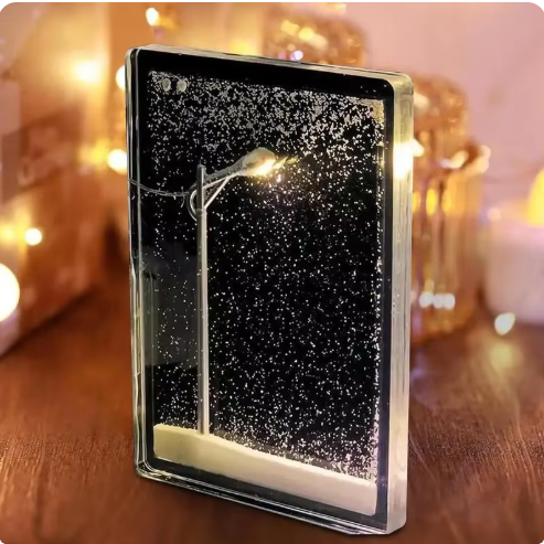 Snowy Street Lamp Christmas Night Light