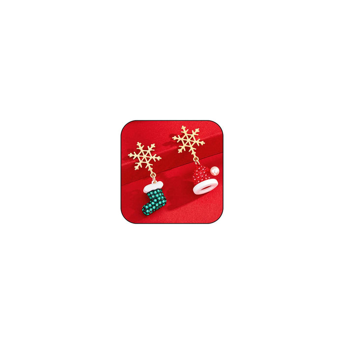Rhinestone Christmas Stud Earrings