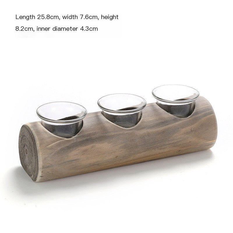Handcrafted Wooden Candle Holder for Christmas Decor