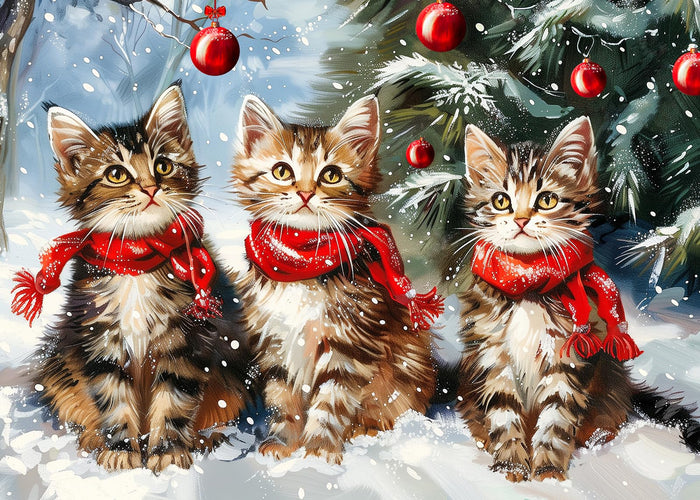 Christmas Kittens Puzzle — 1,000 Pieces
