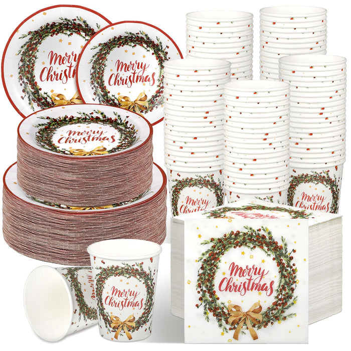250-Piece Christmas Tableware Set for 50