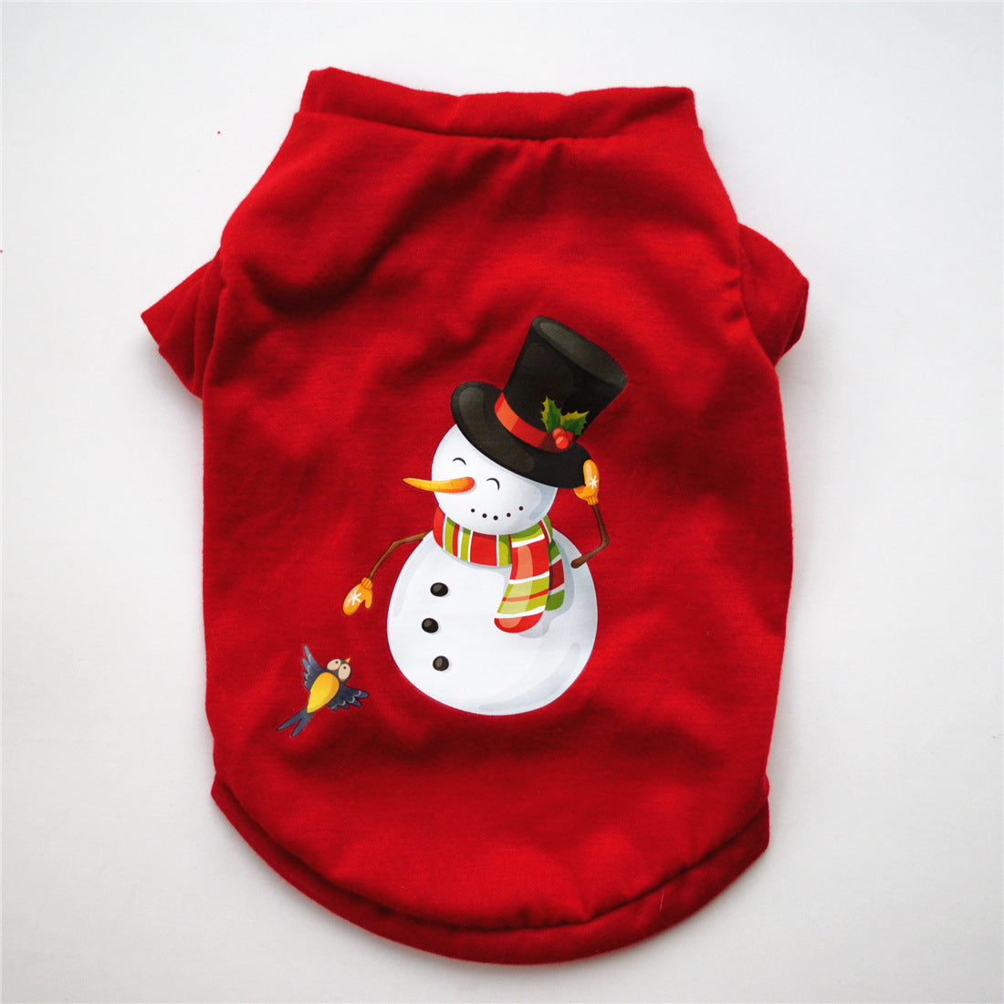Christmas Pet Dog T-Shirt - Red Holiday Outfit