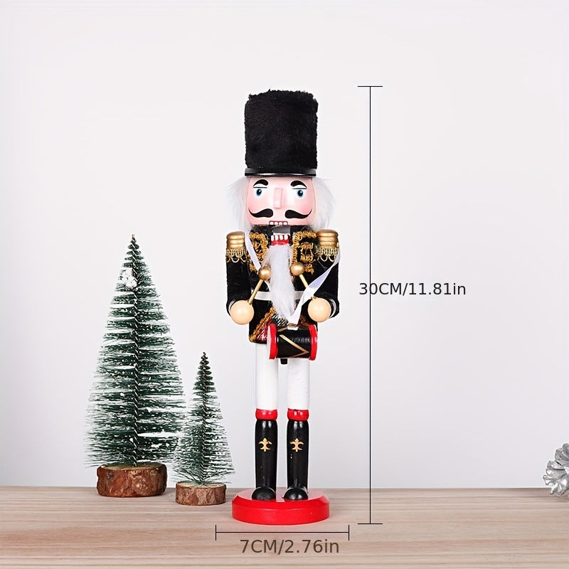 30CM Nutcracker Cloth-Wood Craft for Home Decor
