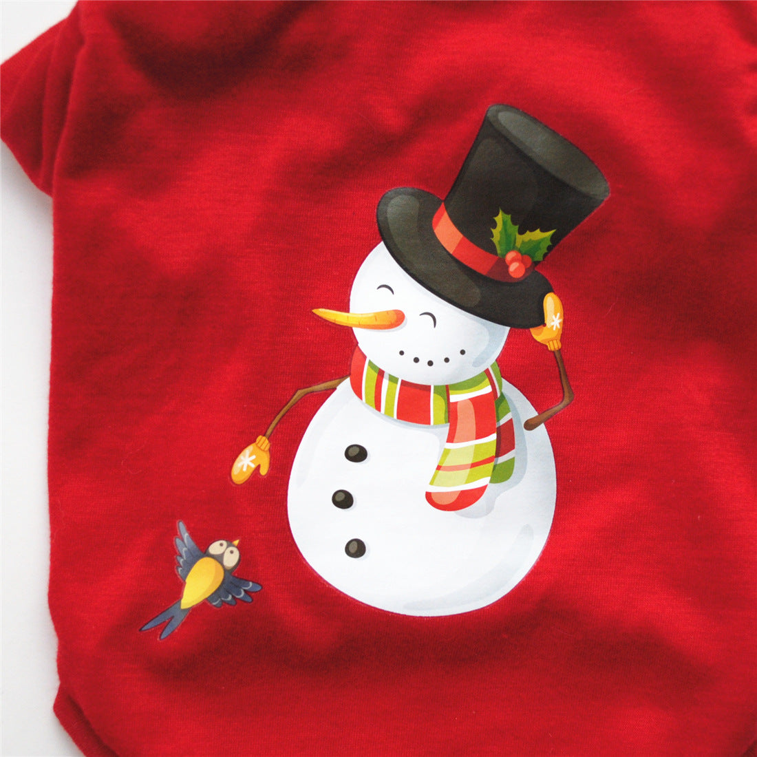 Christmas Pet Dog T-Shirt - Red Holiday Outfit