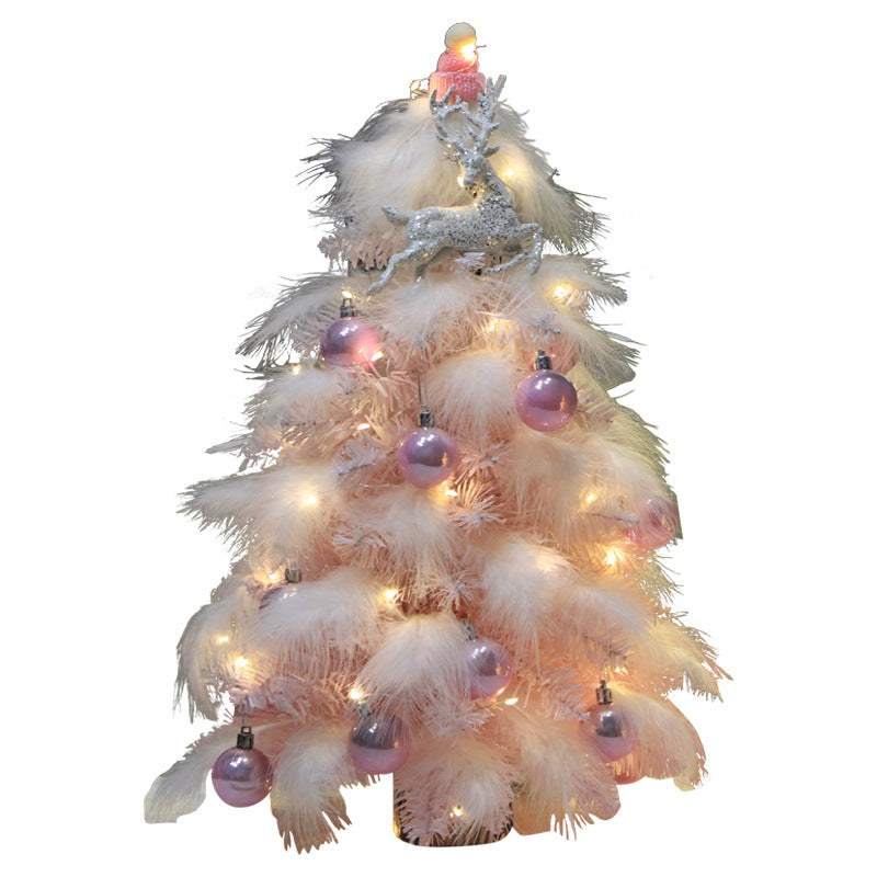 Pink Feather Christmas Tree Decoration