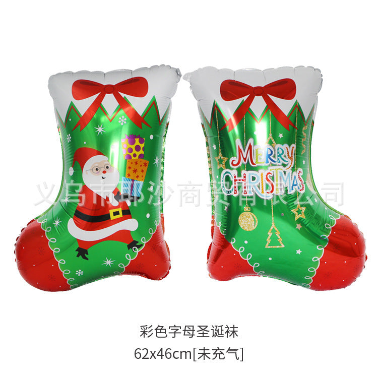 Santa Balloon - Christmas Party Aluminum Foil Decoration