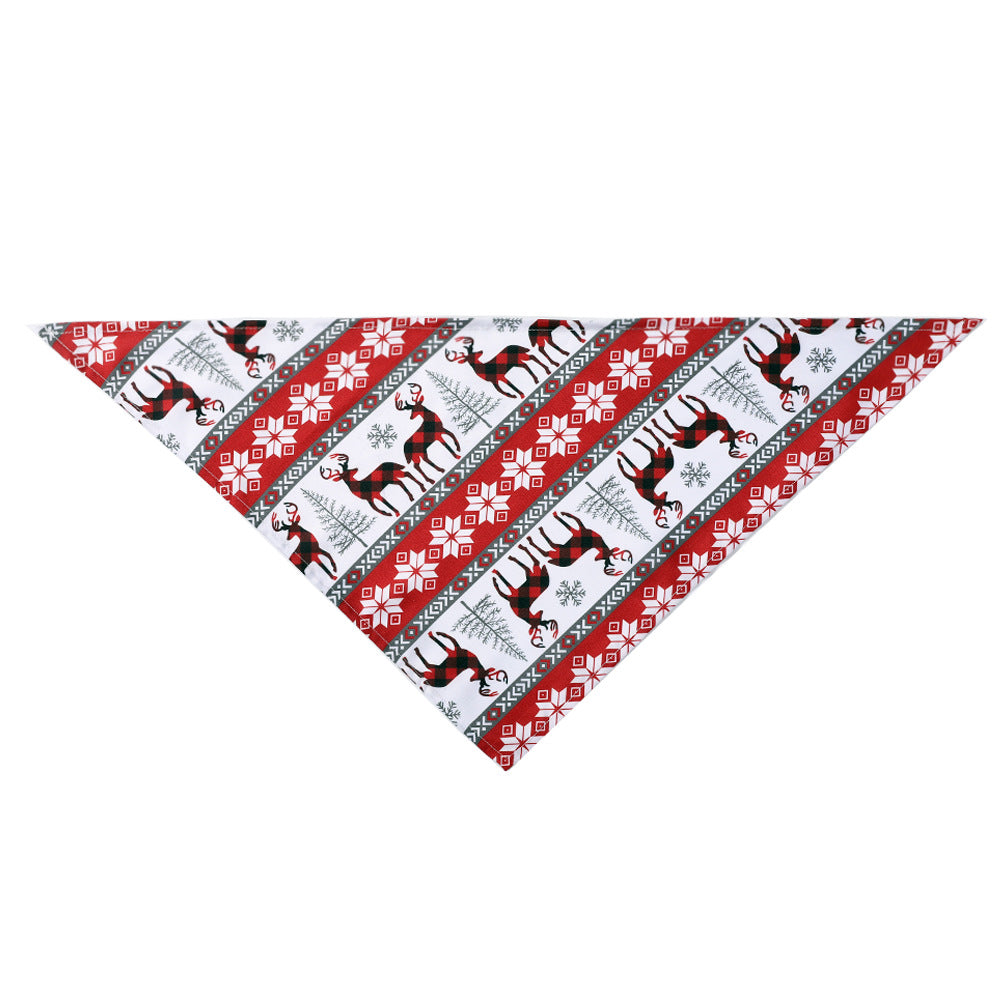 Christmas Pet Scarf - Triangle Design for Dogs & Cats