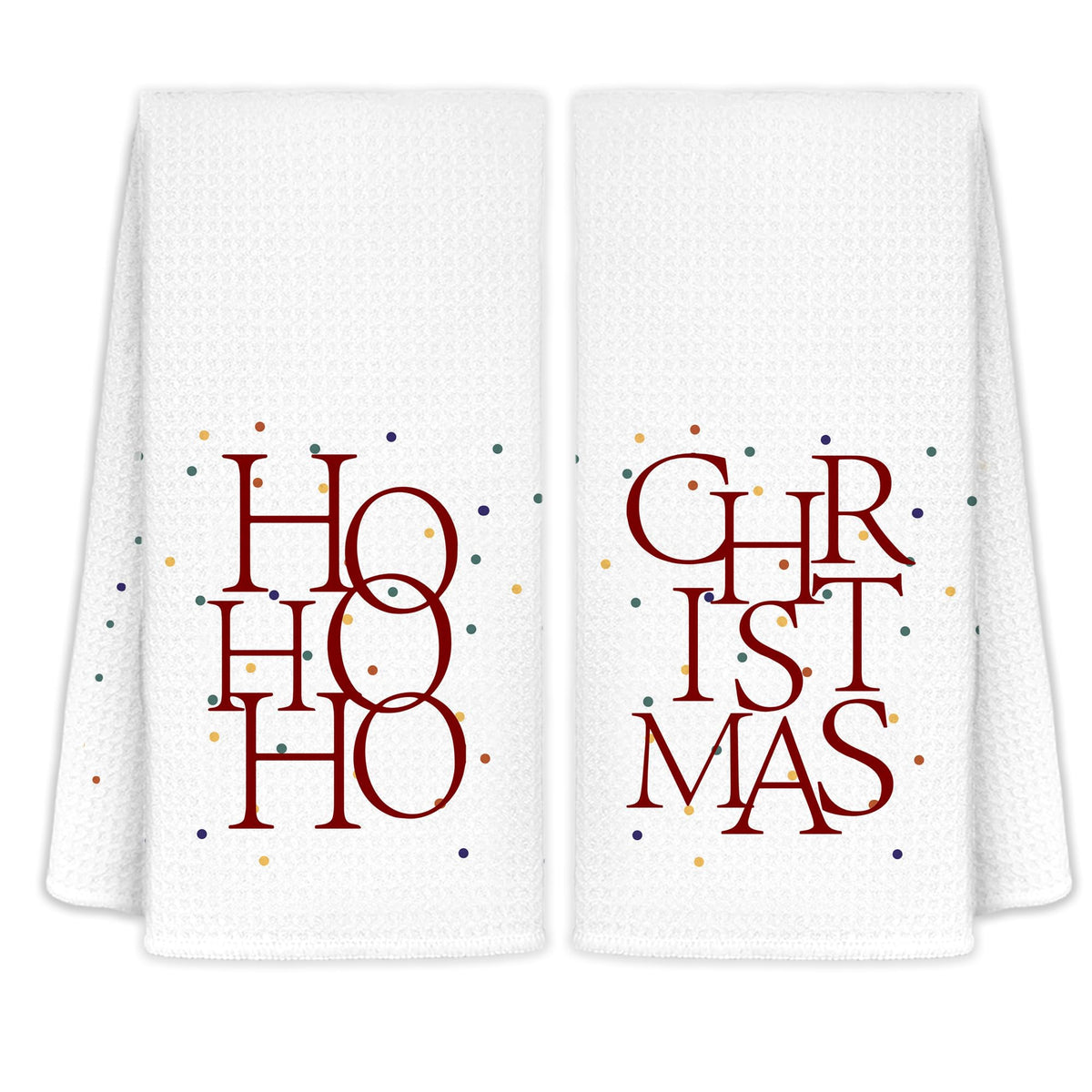 Ho Ho Ho Christmas Kitchen Towels — Set of 2