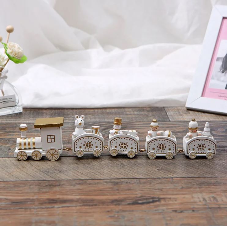 Wooden Christmas Train Decoration