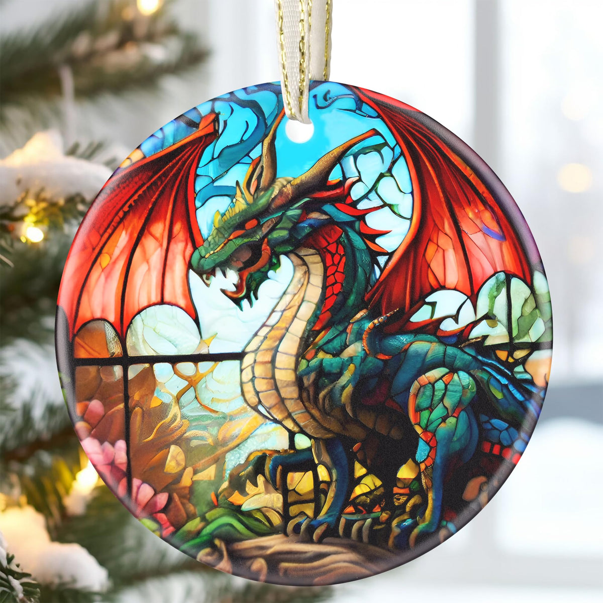 Ceramic Flying Dragon Ornament