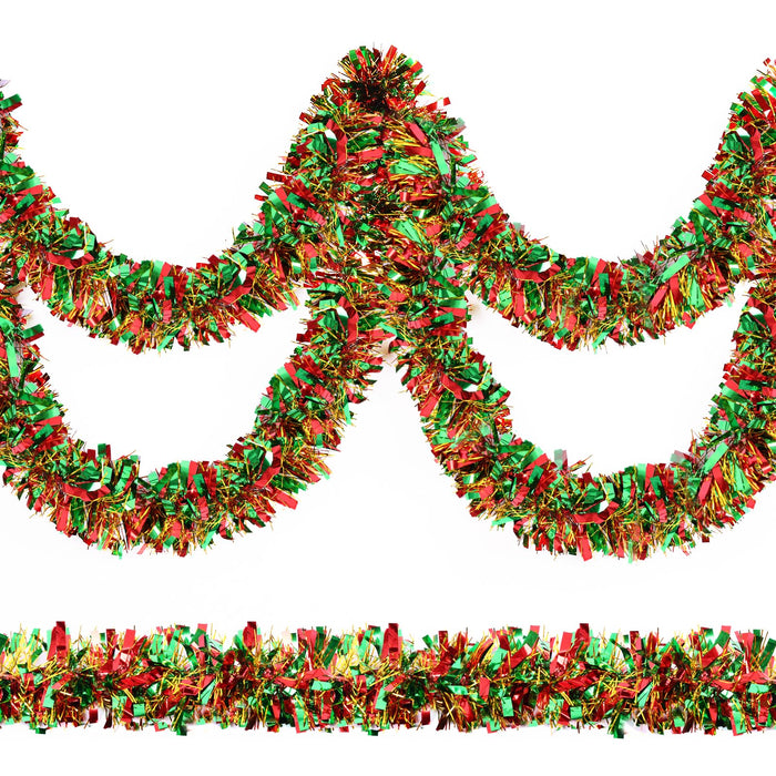 50-Foot Metallic Christmas Tinsel Garland