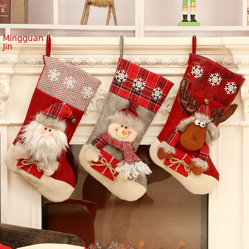 Large Christmas Stocking Gift Bag for Decorations