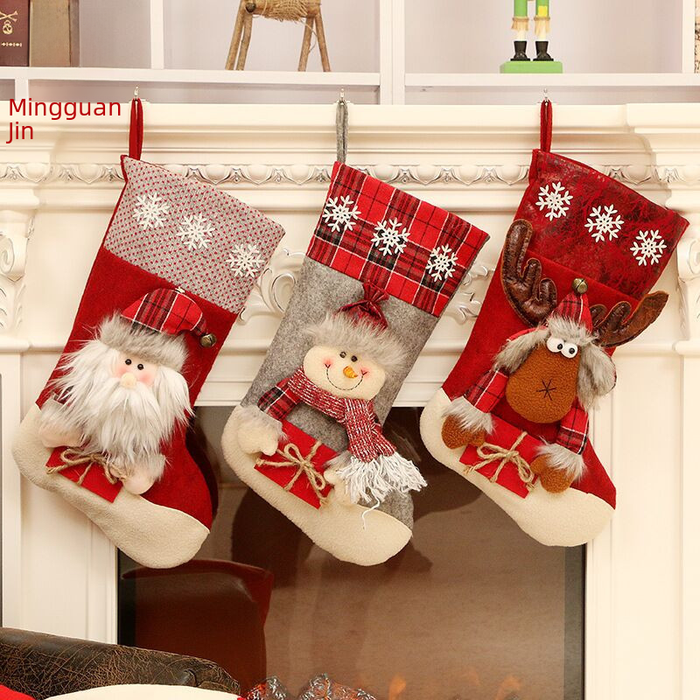 Large Christmas Stocking Gift Bag for Decorations