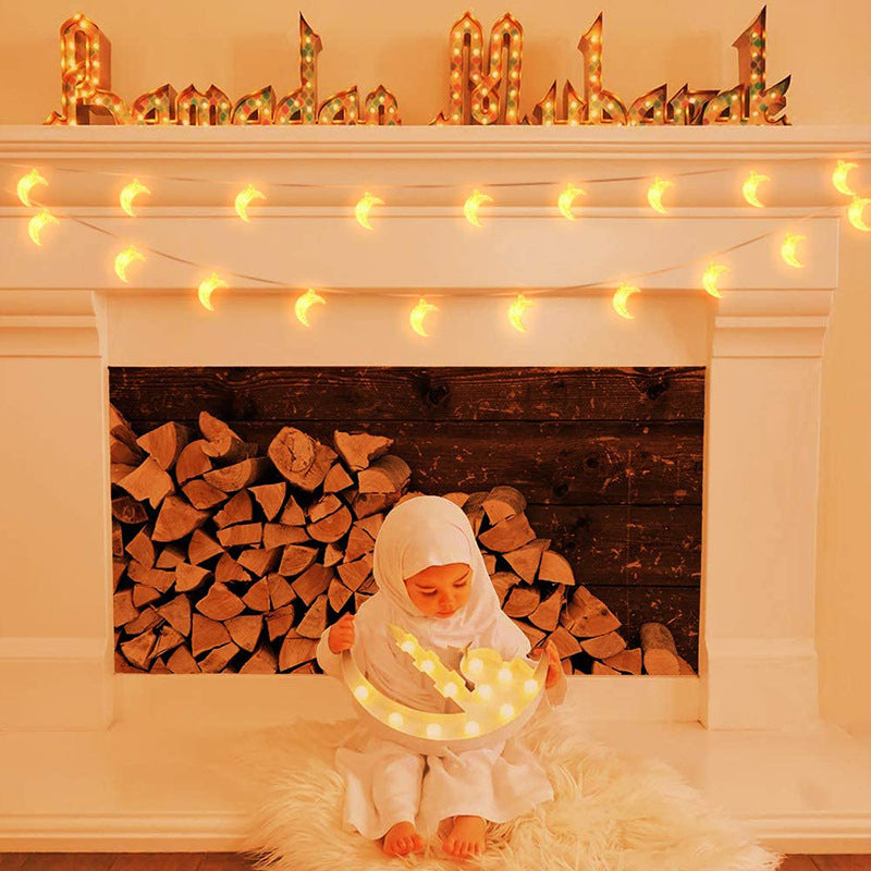 Star and Moon Lantern String Lights for Christmas Decor