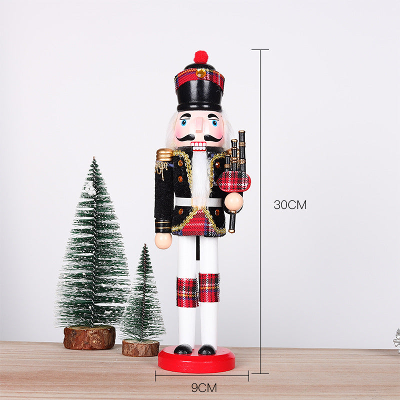30CM Nutcracker Cloth-Wood Craft for Home Decor