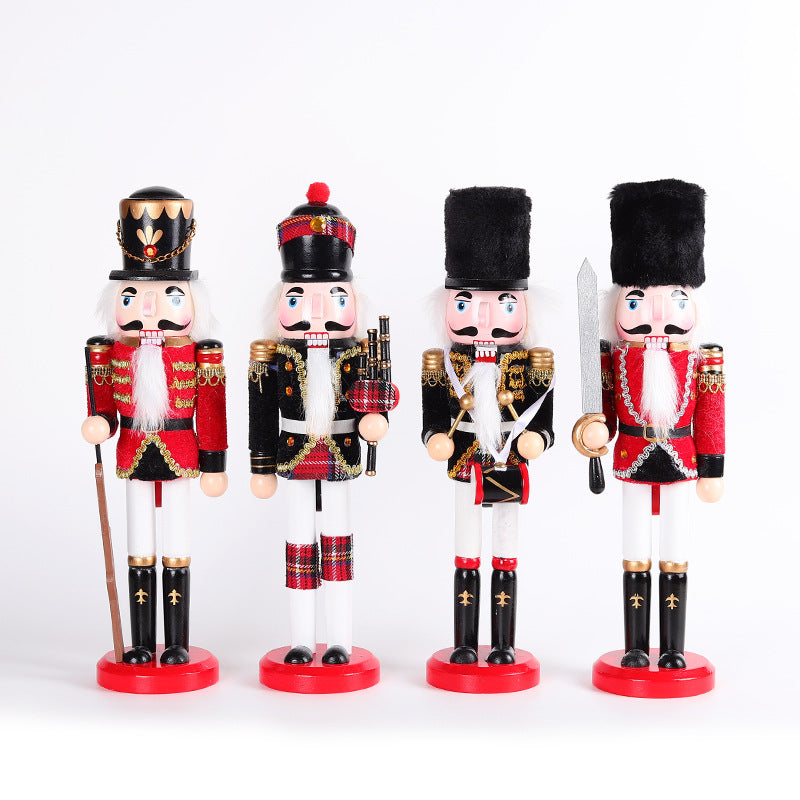 30CM Nutcracker Cloth-Wood Craft for Home Decor