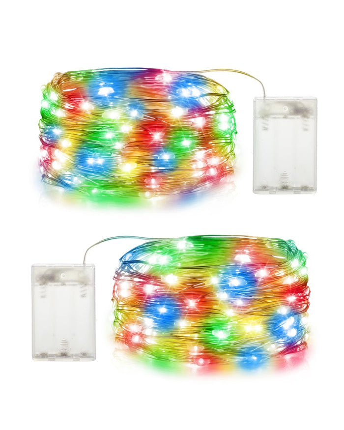 Multicolor Battery Fairy Lights — 2 Pack