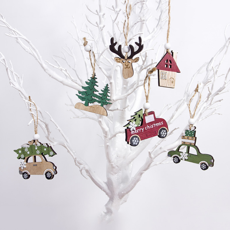 Wooden Christmas Decor Hanging Ornament - Creative Reindeer