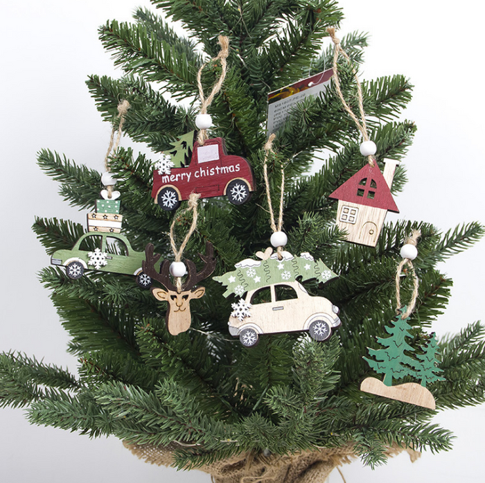 Wooden Christmas Decor Hanging Ornament - Creative Reindeer