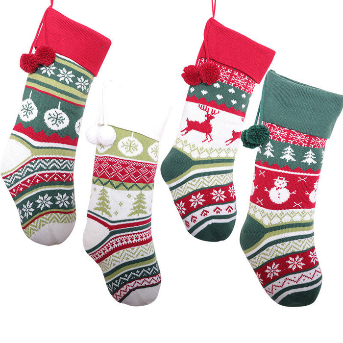 Festive Knitted Christmas Stocking