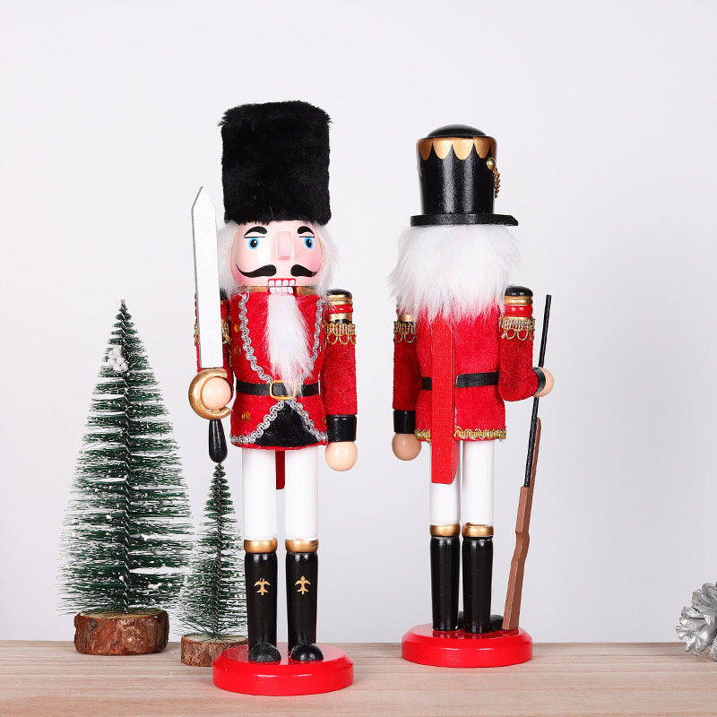 30CM Nutcracker Cloth-Wood Craft for Home Decor