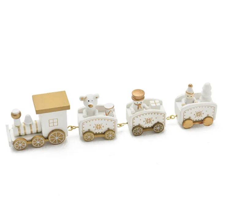 Wooden Christmas Train Decoration