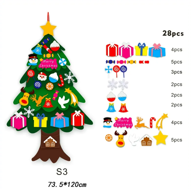 DIY 3D Felt Christmas Tree Craft Kit