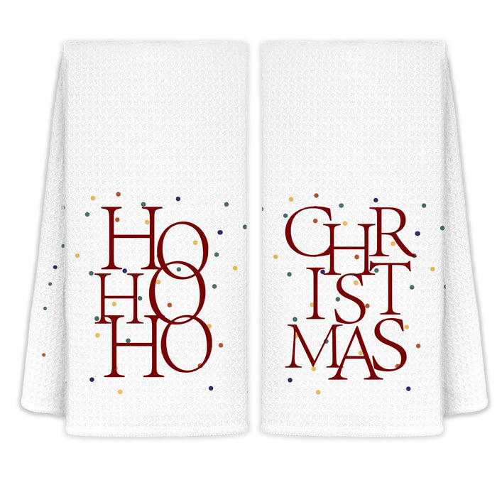 Ho Ho Ho Christmas Kitchen Towels — Set of 2