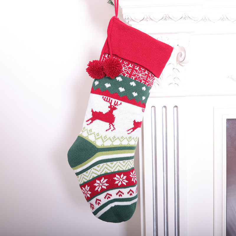 Festive Knitted Christmas Stocking