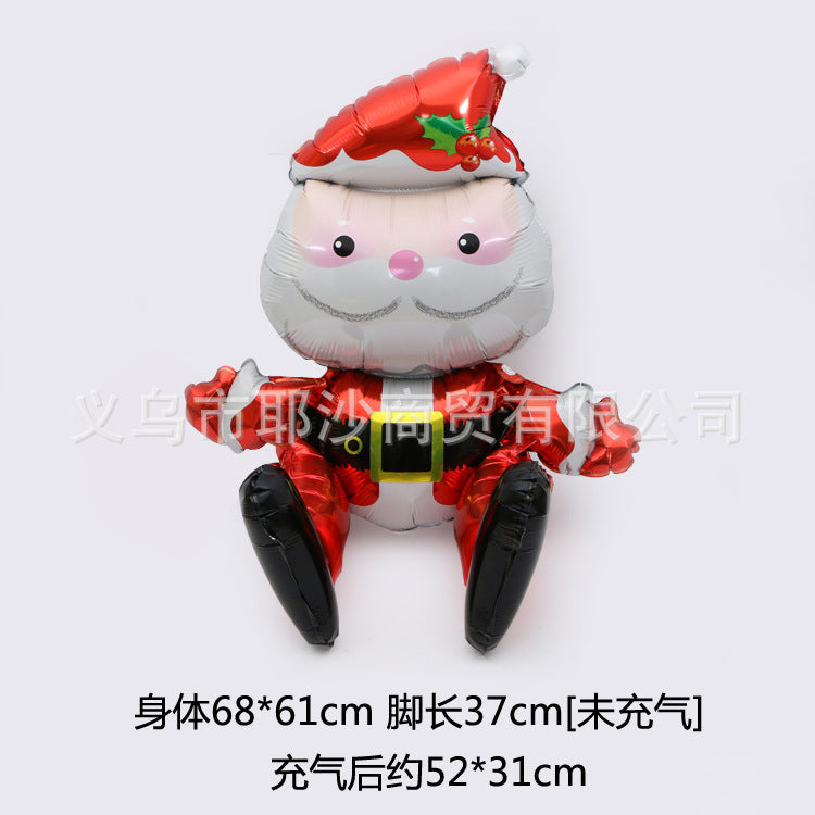 Santa Balloon - Christmas Party Aluminum Foil Decoration