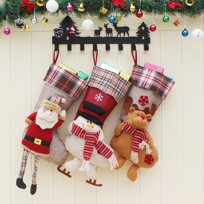 Large Christmas Stocking, Holiday Gift Bag & Ornaments