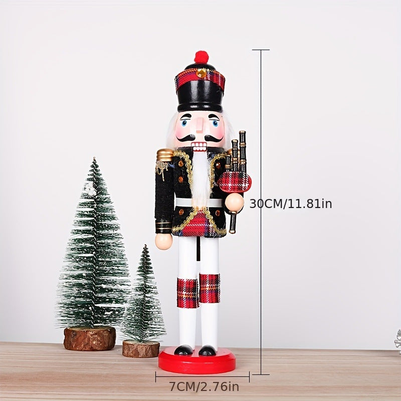 30CM Nutcracker Cloth-Wood Craft for Home Decor