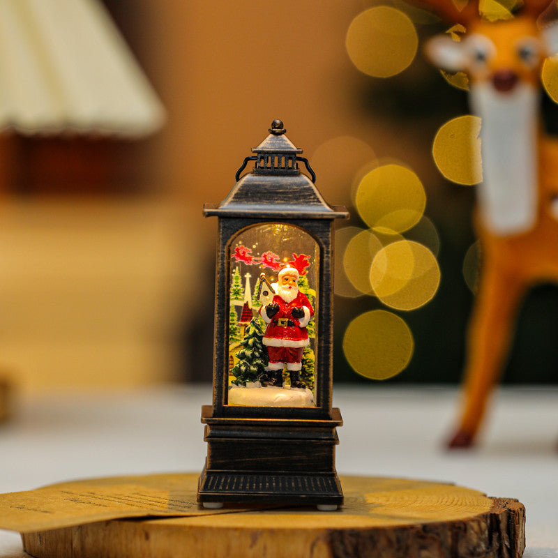 Christmas Decor Snowman Water Phone Booth Light Up Piece