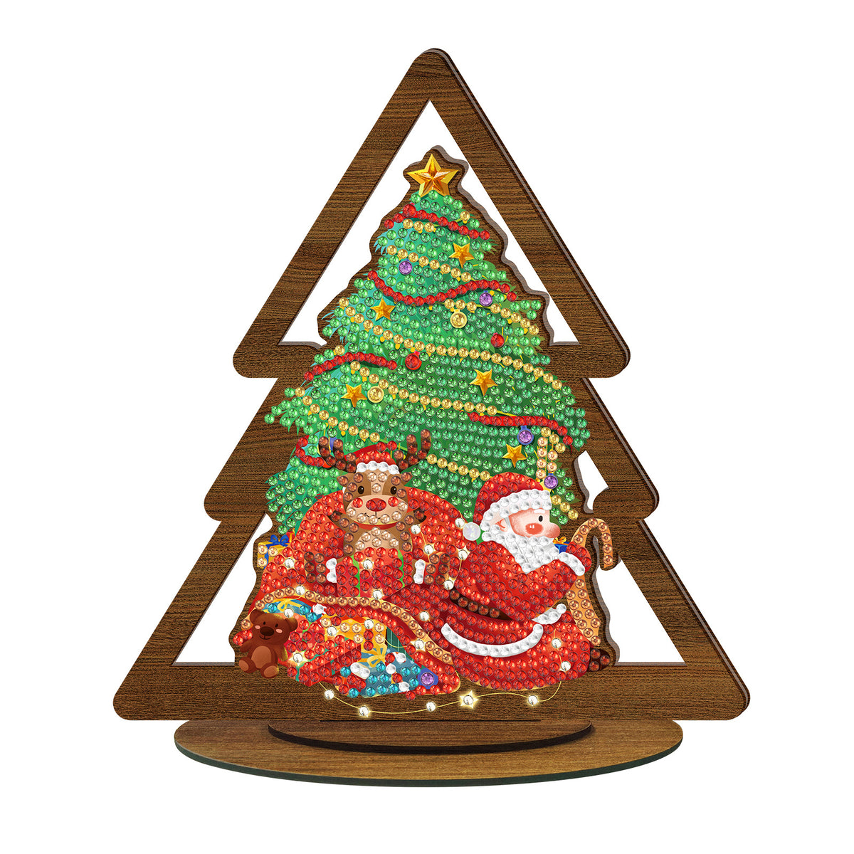 DIY Wooden Diamond Art Display for Christmas Decor
