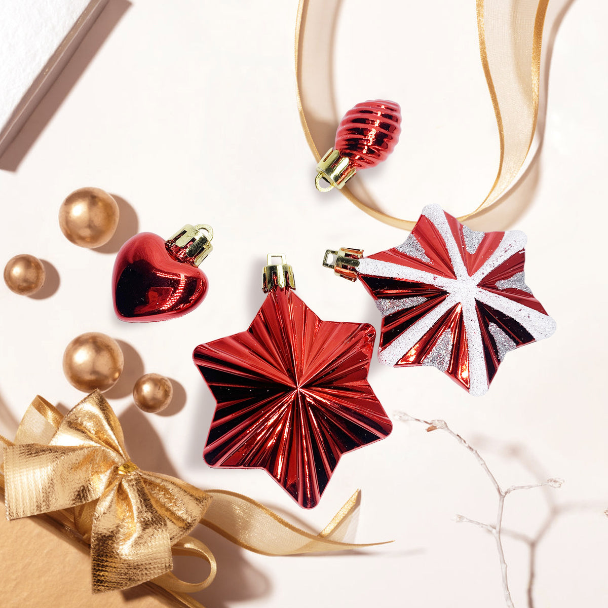 73pc Christmas Ornament Set with Unique Candy Designs