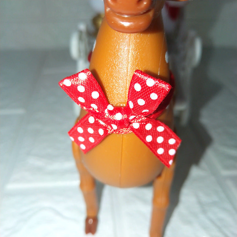 Electric Reindeer Pulling Sleigh Christmas Toy Decor