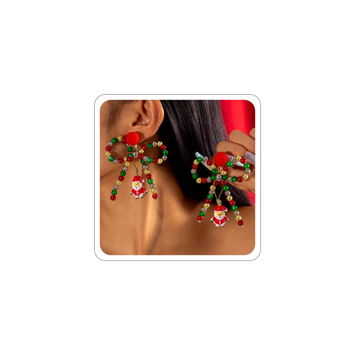 Christmas Tree, Bow & Bell Earrings