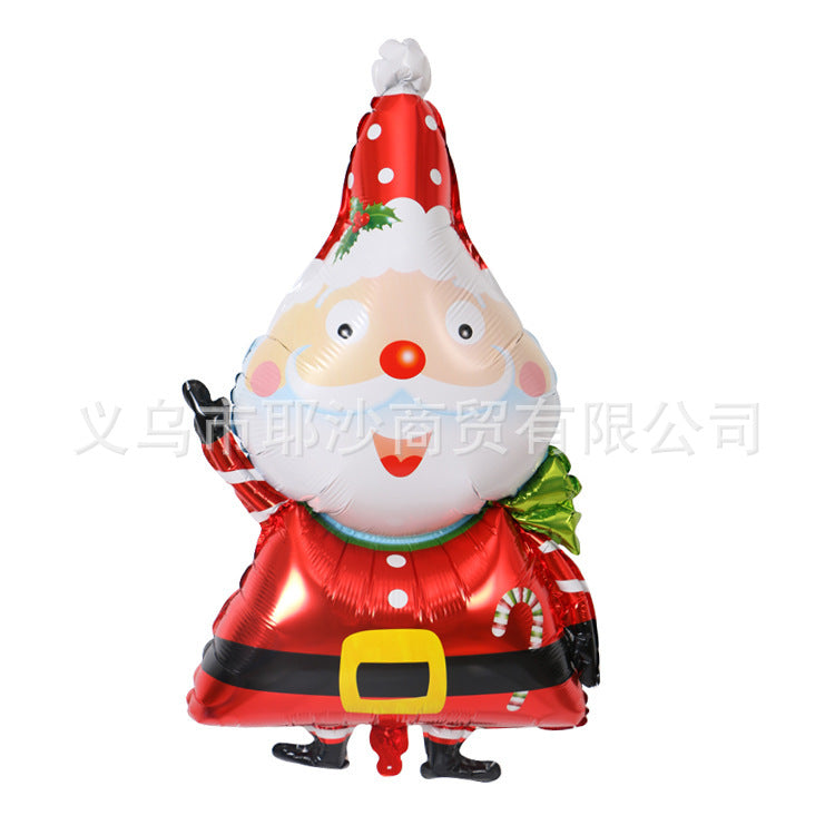 Santa Balloon - Christmas Party Aluminum Foil Decoration